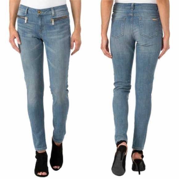 Michael Kors Denim - Michael KORS Denim Izzy Skinny Jeans with Zipper Pockets Size 10